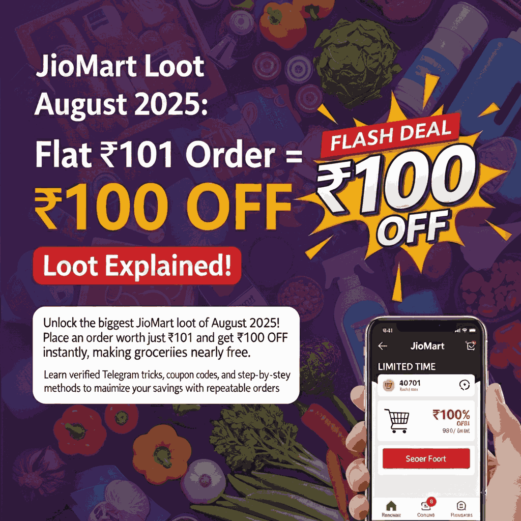 Latest JioMart Loot August 2025: Flat ₹101 Order = ₹100 OFF Loot Explained!