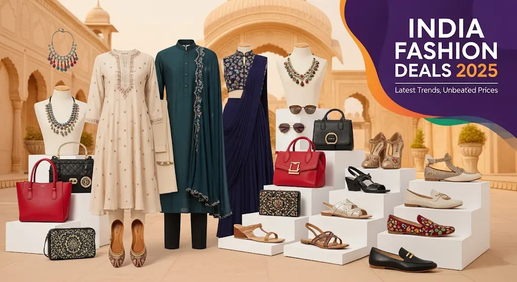 Find the latest fashion deals in India 2025. Save on clothing, accessories, and footwear from top brands. Updated August 2025 — shop trendy styles today!